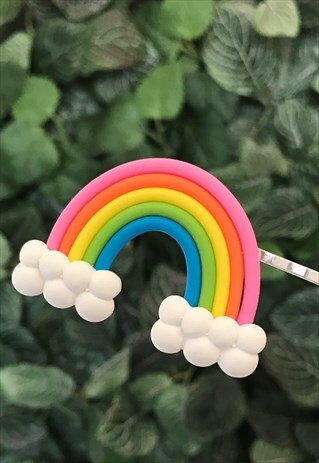 RAINBOW HAIR CLIPS, HAIR SLIDES, COLOURFUL HAIR CLIPS, COLOR