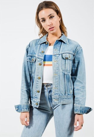 VINTAGE 80S CLASSIC LEE BASIC DENIM JACKET / S7612