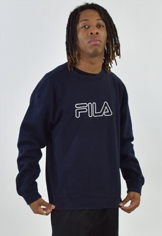 VINTAGE 90S DARK BLUE FILA SWEATSHIRT