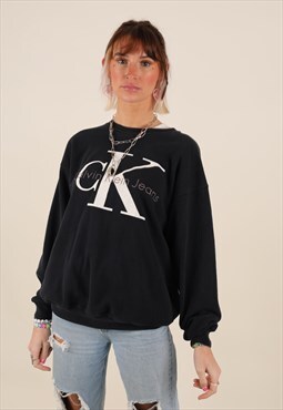 90s CK by Calvin Klein spell out sweatshirt made in Canada 