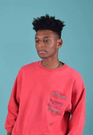 VINTAGE VENICE BEACH CANDY RED SWEATSHIRT
