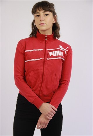 VINTAGE PUMA RED ZIP-UP