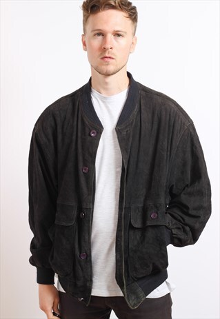 VINTAGE SUEDE BOMBER JACKET