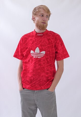 VINTAGE MENS ADIDAS ORIGINALS JERSEY SOCCER TEAM T-SHIRT TOP