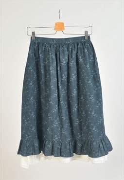 Vintage 90s midi skirt in flower print
