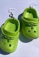Lime Green Croc Earrings