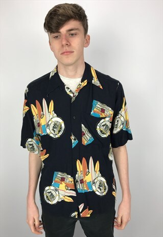 90S VINTAGE PATTERNED FESTIVAL SHIRT