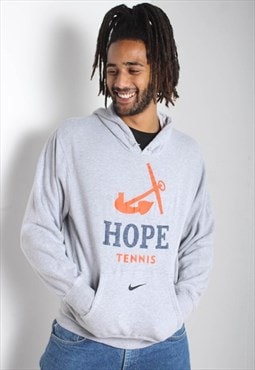 Vintage Nike Centre Swoosh Logo Hoodie Grey