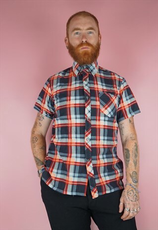 VINTAGE 1990S SHORT SLEEVE CHECK SHIRT