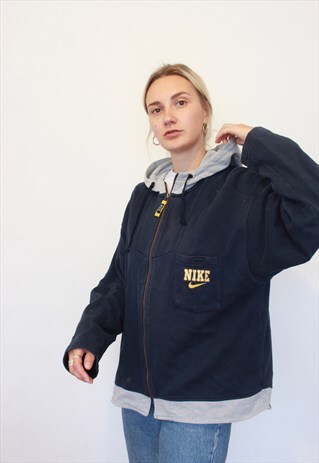 VINTAGE 90S NIKE RARE EMBROIDERY LOGO SWEATSHIRT HOODIE