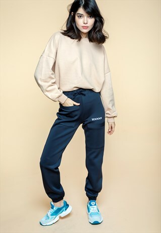 NAVY CASUAL TRACK PANTS