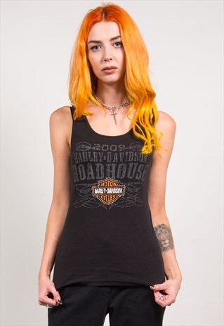 HARLEY-DAVIDSON Y2K RIBBED VEST TOP T-SHIRT