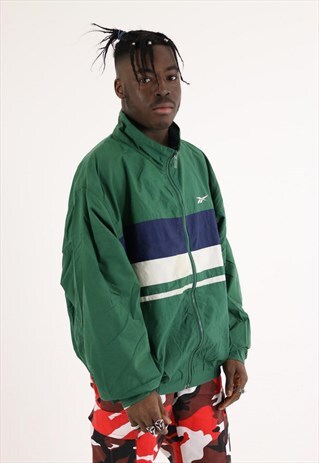 VINTAGE REEBOK SPORTS TRACKSUIT TOP WINDBREAKER JACKET