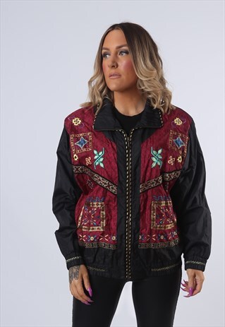 SHELL JACKET TRACK TOP OVERSIZED VINTAGE (DK5O) LARGE