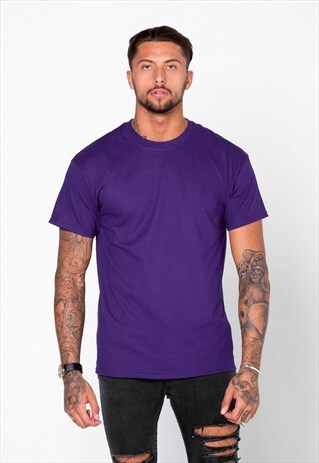 ESSENTIAL BLANK T-SHIRT - PLUM DARK PURPLE