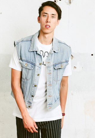 VINTAGE 90S DENIM VEST GILLET