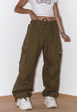 Deadstock Vintage Nike ACG Oversize Track Cargo Kaki Pants 