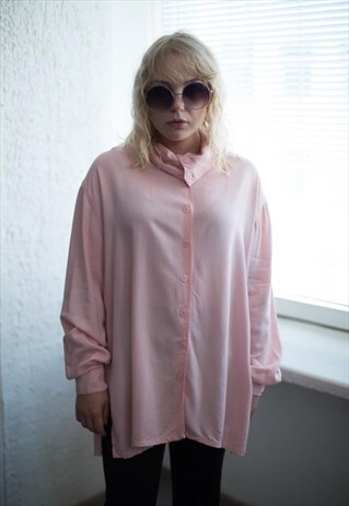 VINTAGE 90'S LIGHT PINK LONG SLEEVED SHIRT