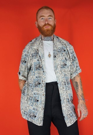 VINTAGE 1980S PATTEN OVERSIZED SHORT SLEEVE SHIRT