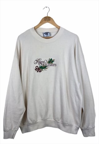 HAPPY HOLIDAYS Embroidered Christmas Sweatshirt | Riff Raff | ASOS ...