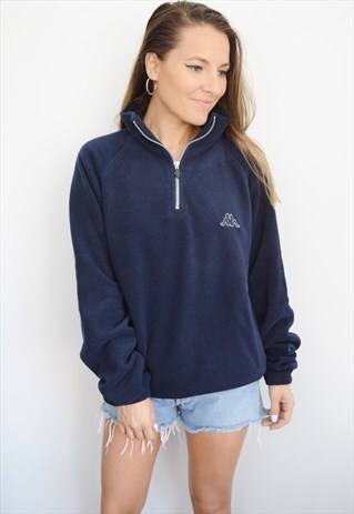 90'S KAPPA VINTAGE 1/4 FLEECE SWEATSHIRT/JUMPER