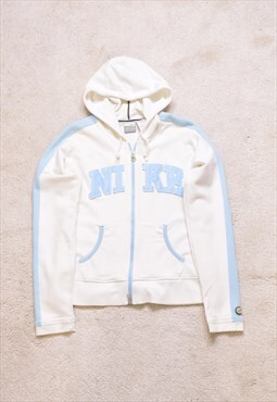 Women's Vintage Nike OG Silver Tag Spell Out Hooded Jacket