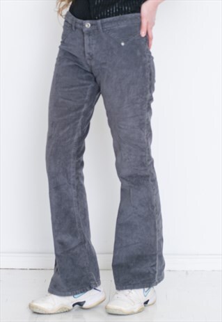 VINTAGE GREY WIDE LEG RETRO JEANS