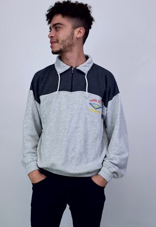 VINTAGE 90'S GREY 'YOUNG STYLE COLLECTION' SWEATSHIRT