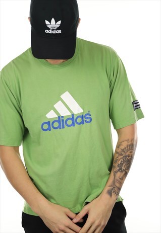VINTAGE 90S ADIDAS T SHIRT GREEN