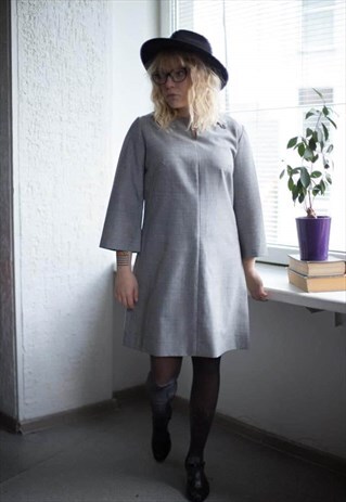 VINTAGE 90'S GREY MINI DRESS
