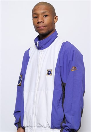VINTAGE NIKE CHALLENGE COURT TRACK TOP PURPLE WHITE