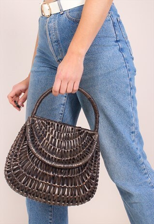 VINTAGE 50S WOVEN BASKET BAG