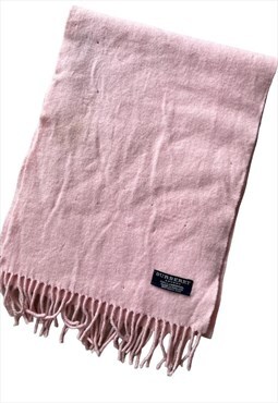 Vintage Y2k Burberry Wool Scarf Pink