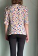 VINTAGE FLOWER PATTERN BLOUSE