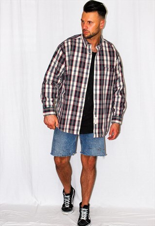 VINTAGE OVERSIZED PLAID SHIRT