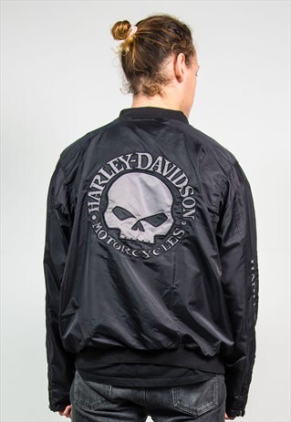 HARLEY DAVIDSON BLACK BOMBER JACKET