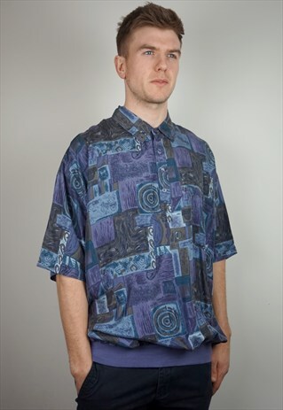 PURE SILK PATTERNED SHIRT