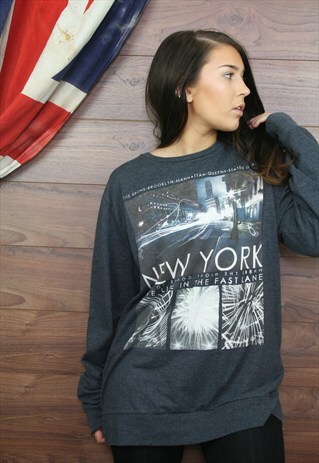 VINTAGE OVERSIZED PRINTED SWEATSHIRT XL 9
