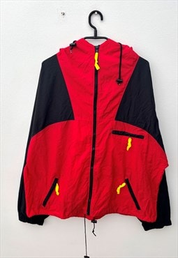 Vintage Marlboro black red windbreaker jacket large 
