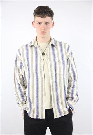 VINTAGE NAVAJO CREAM STRIPED SHIRT