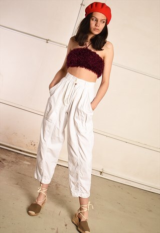 80'S RETRO HIGHWAISTED FESTIVAL PARIS CHIC LOOSE TROUSERS