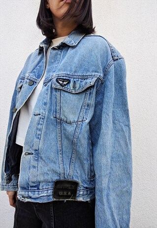 VINTAGE AVIREX OVERSIZED JEANS DENIM JACKET