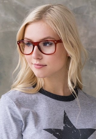 Geek Glasses Chunky Frames Kawaii Cute Cosplay Clear Lens | Strand ...