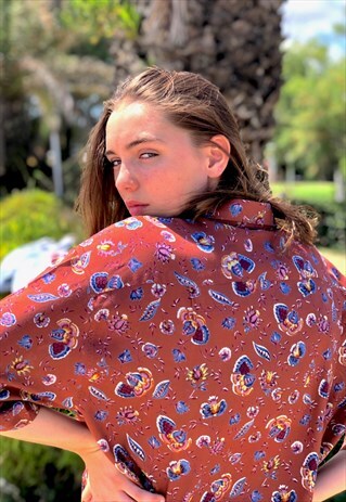 VINTAGE 90'S MULTICOLOR PRINTED SHORT SLEEVE HAWAIIAN SHIRT