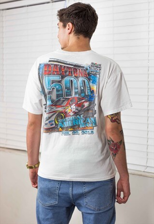 VINTAGE NASCAR T-SHIRT LOGO L 7.6