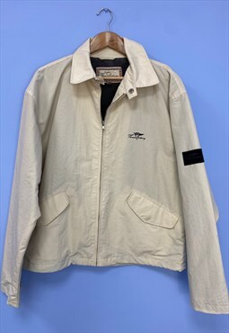 Vintage Thomas Burberry Jacket Cream Mesh Lined Zip