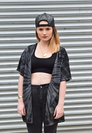 VINTAGE RETRO 90'S NEON FESTIVAL TIE DYE KIMONO T SHIRT 4949