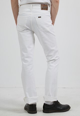VINTAGE WHITE LEE DENIM JEANS