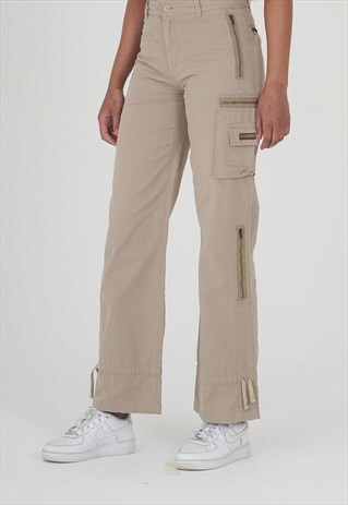 VINTAGE 90S NAPAPIJIRI BROWN UTILITY CARGO PANTS