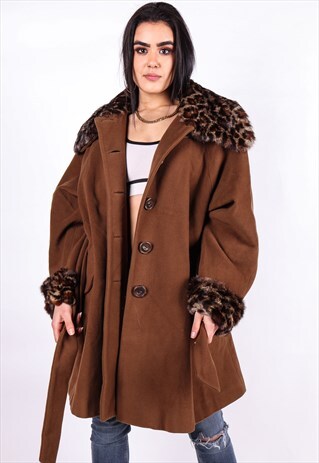 VINTAGE LEOPARD FAUX FUR JACKET J3958